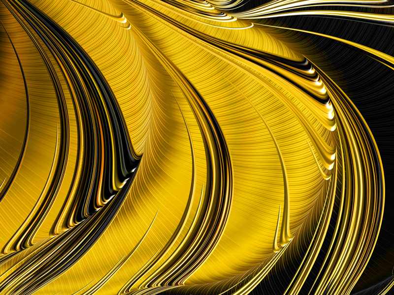 Fractal Art Wallpaper, Spun Gold