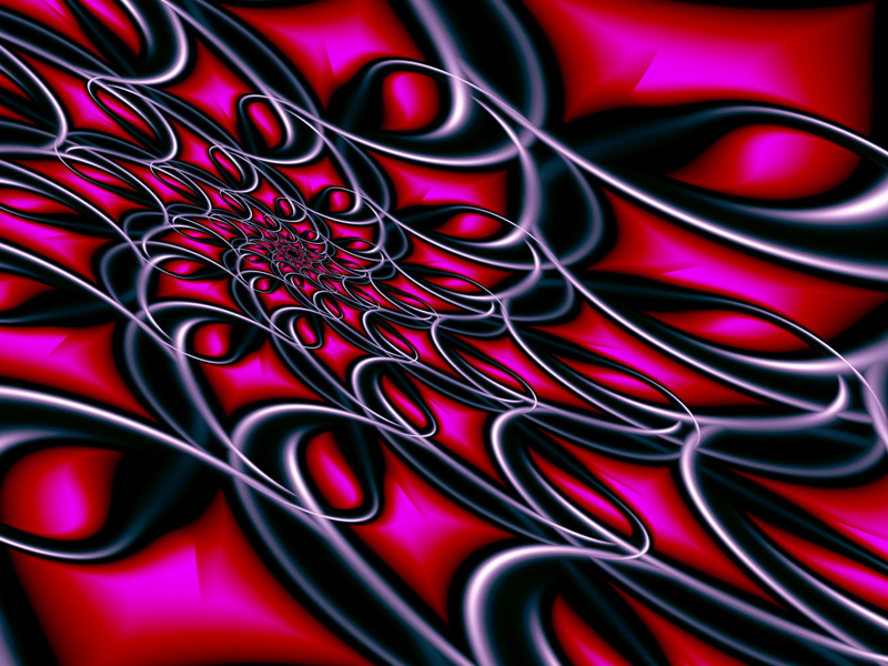 Fractal Art Wallpaper, Spun Silver
