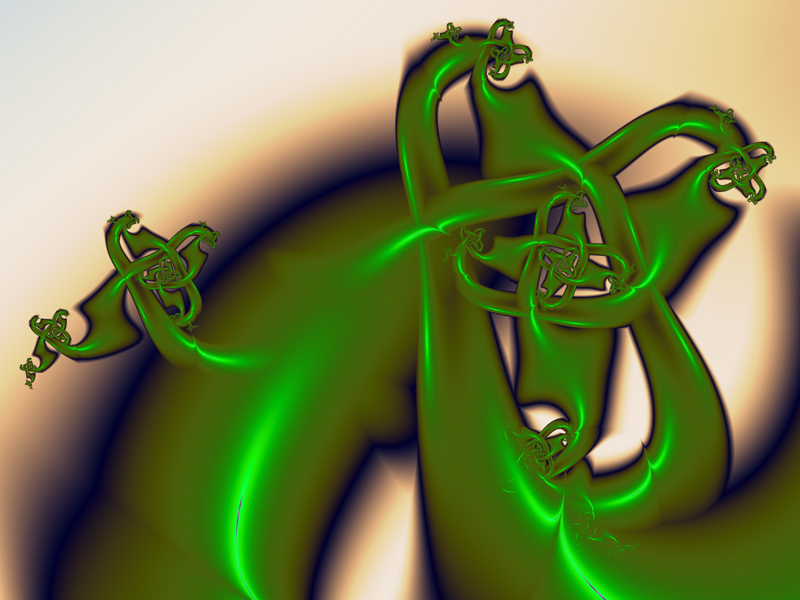 Fractal Art Wallpaper, Strong Green