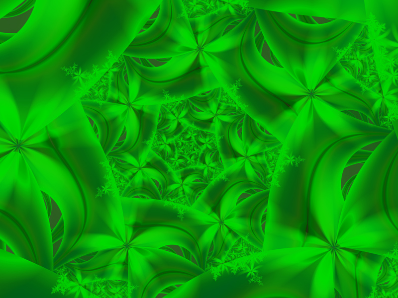 Fractal Art Wallpaper, Transparent Green