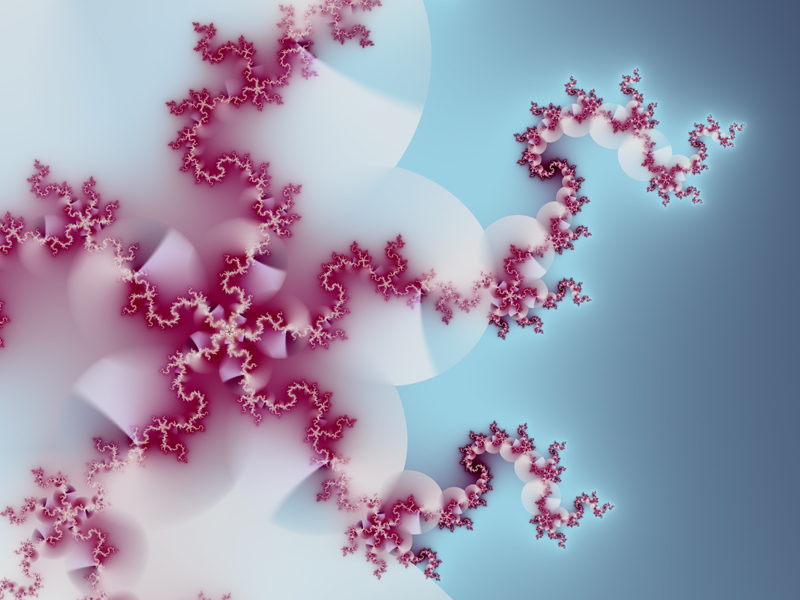 Fractal Art Wallpaper, White Circles