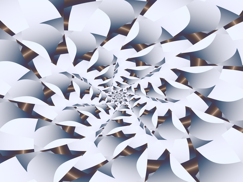 Fractal Art Wallpaper, White Whirl