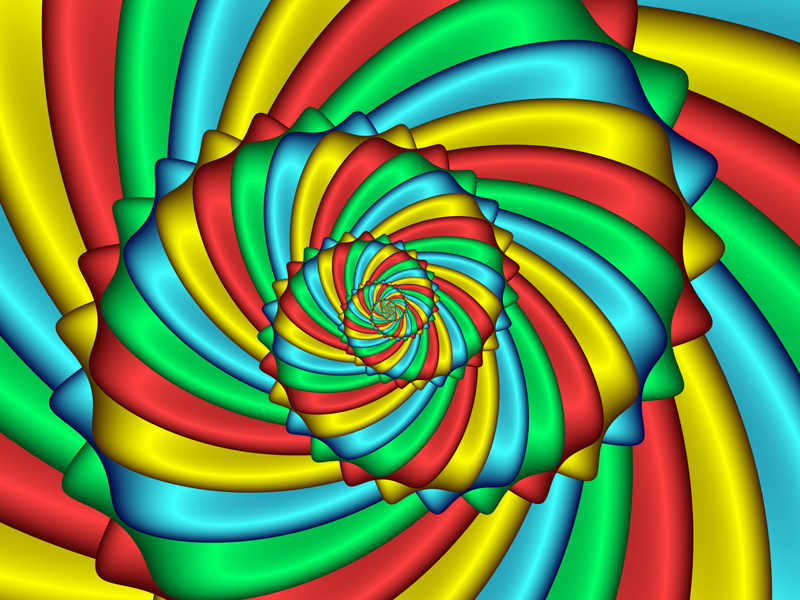 Fractal Art Wallpaper, Winter Summer