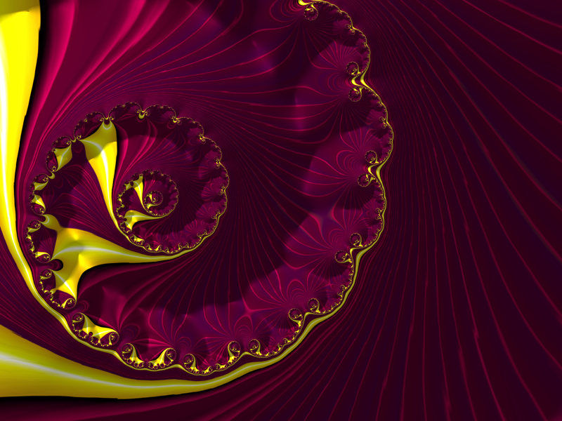 Fractal Art Wallpaper, Yellow Burgundy Frax 2