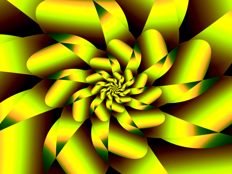 Fractal Art Wallpaper, Yellow Rose