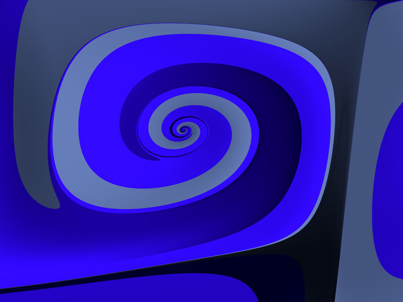 Fractal Art Wallpaper, Blue Curve