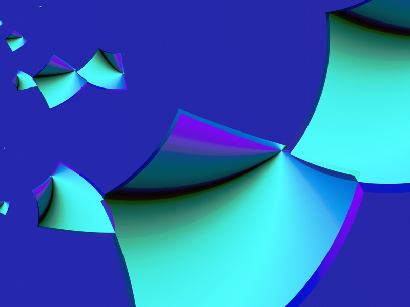 Fractal Art Wallpaper, Blue Green 3