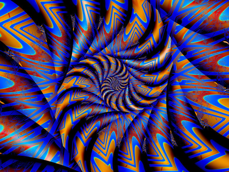 Fractal Art Wallpaper, Blue Lines 2