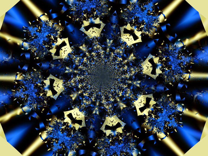 Fractal Art Wallpaper, Blue Ribbon