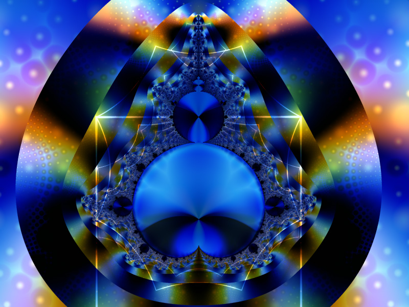 Fractal Art Wallpaper, Blue Wonder