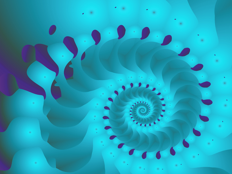 Fractal Art Wallpaper, Chambered Nautilus