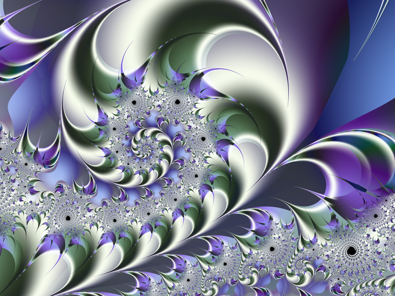 Fractal Art Wallpaper, Fan Spiral