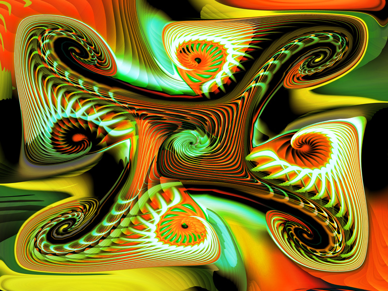 Fractal Art Wallpaper, Fiery Angel