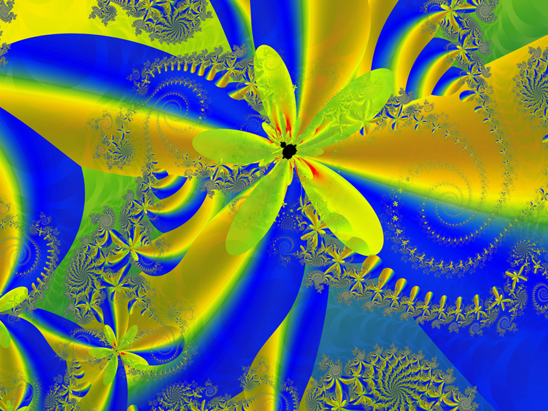 Fractal Art Wallpaper, Flying Mandelbrot