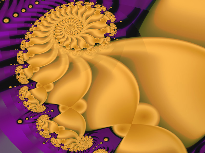 Fractal Art Wallpaper, Gold 2