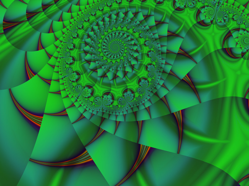 Fractal Art Wallpaper, Green 2