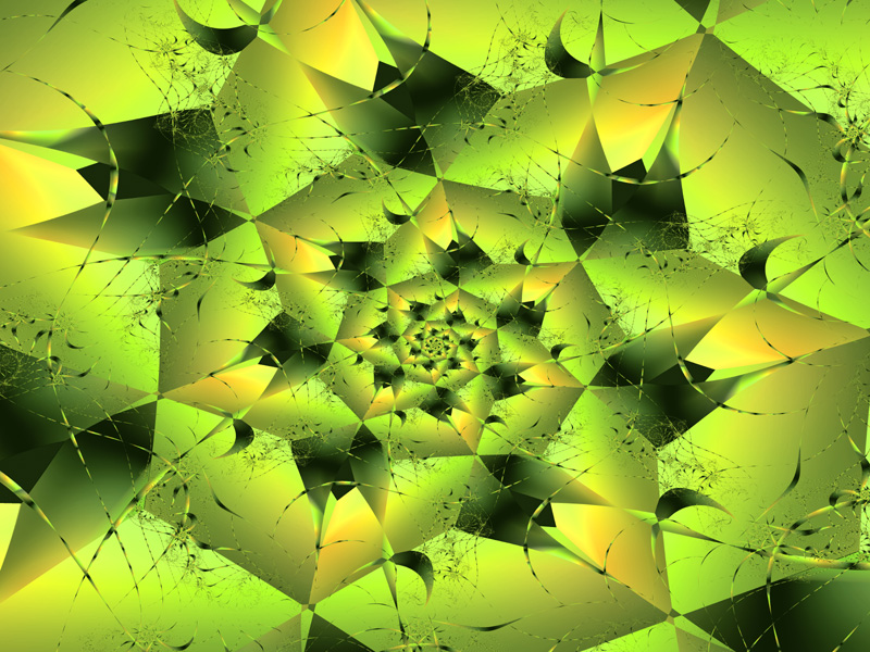 Fractal Art Wallpaper, Green Decision