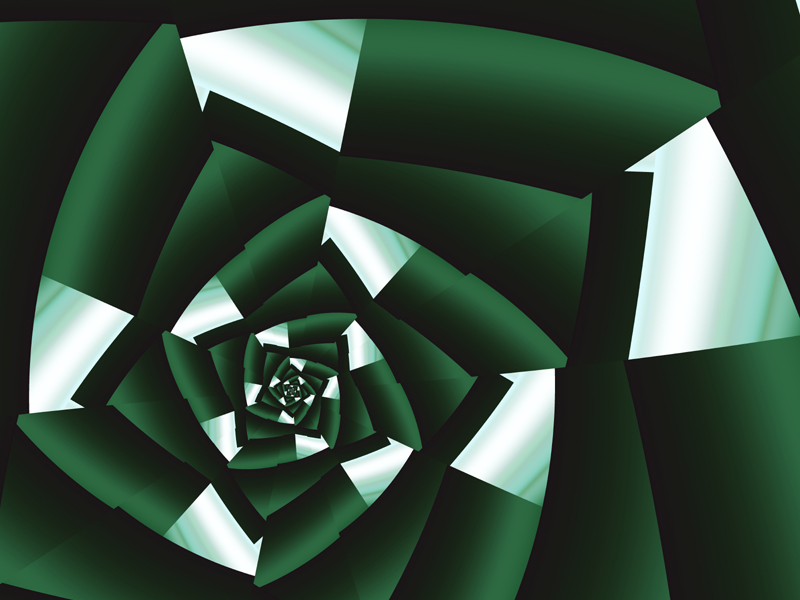 Fractal Art Wallpaper, Green Silk