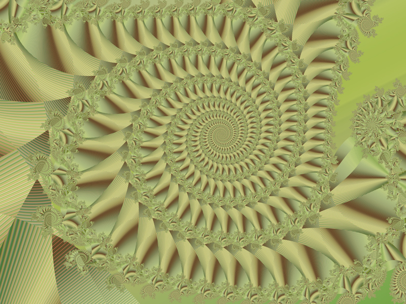 Fractal Art Wallpaper, Light Green