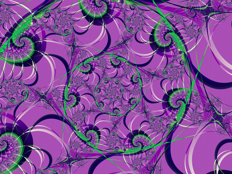 Fractal Art Wallpaper, Lime Twist