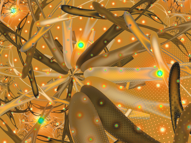 Fractal Art Wallpaper, Microbes