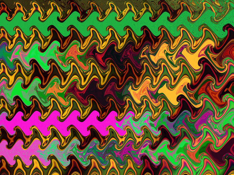 Fractal Art Wallpaper, Multicolored