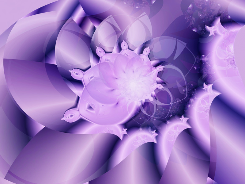 Fractal Art Wallpaper, Purple Bud