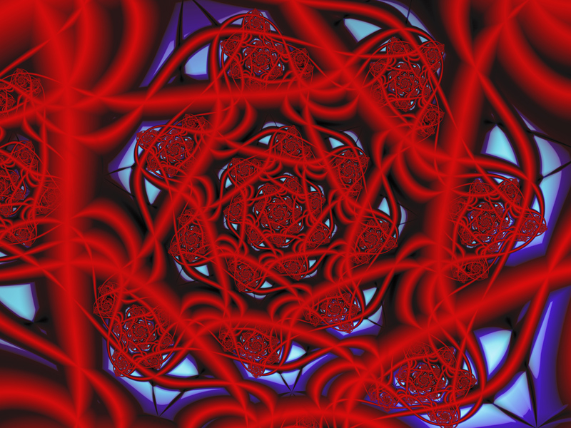 Fractal Art Wallpaper, Red 10