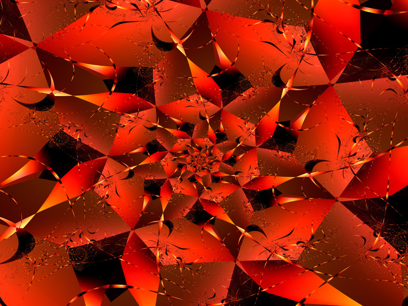 Fractal Art Wallpaper, Red 6