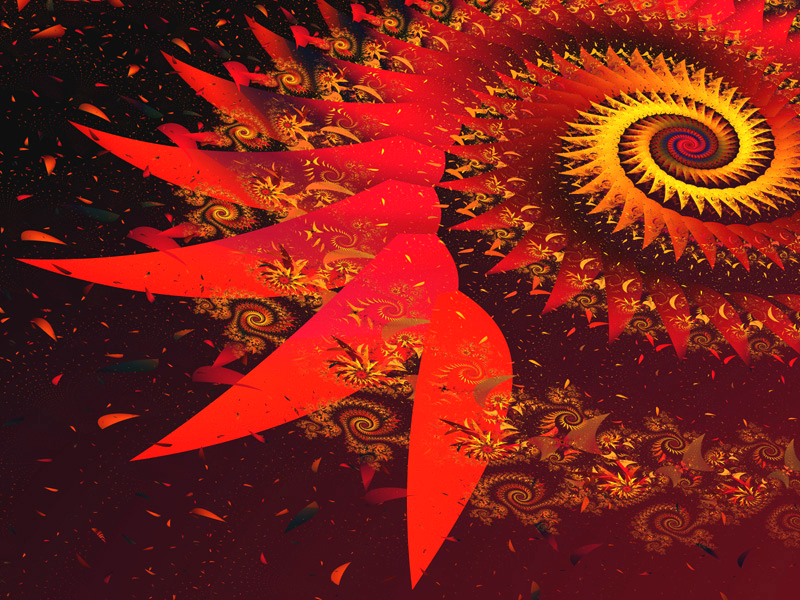 Fractal Art Wallpaper, Red 8