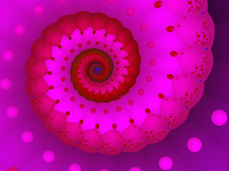 Fractal Art Wallpaper, Red and Pink