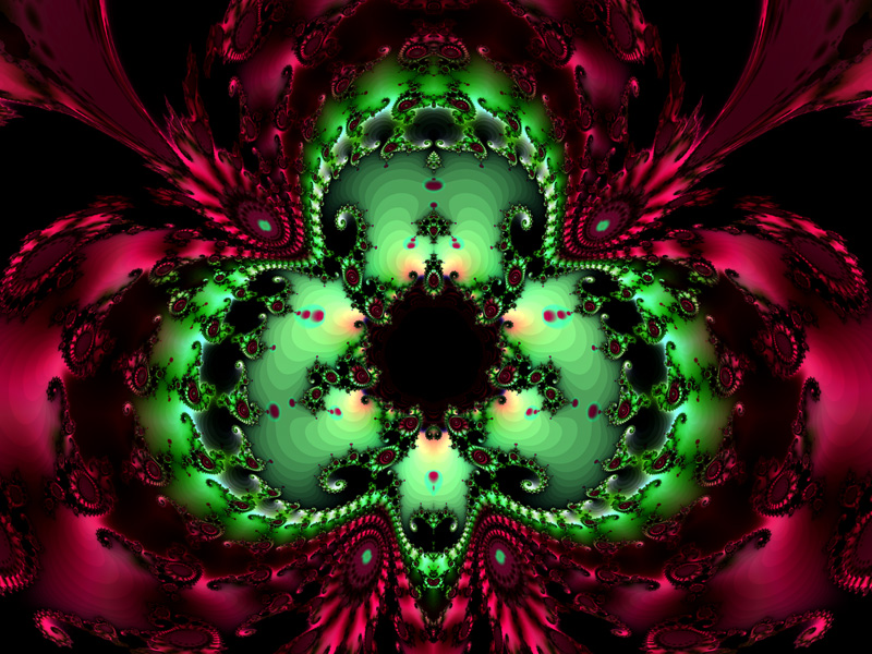 Fractal Art Wallpaper, Ruby Clover