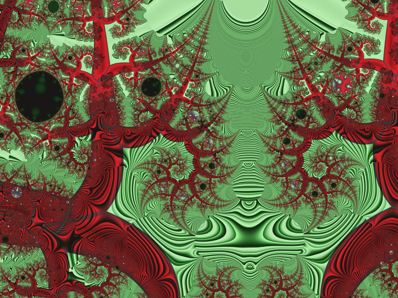 Fractal Art Wallpaper, Temple Garden