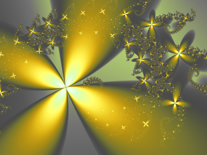 Fractal Art Wallpaper, Yellow