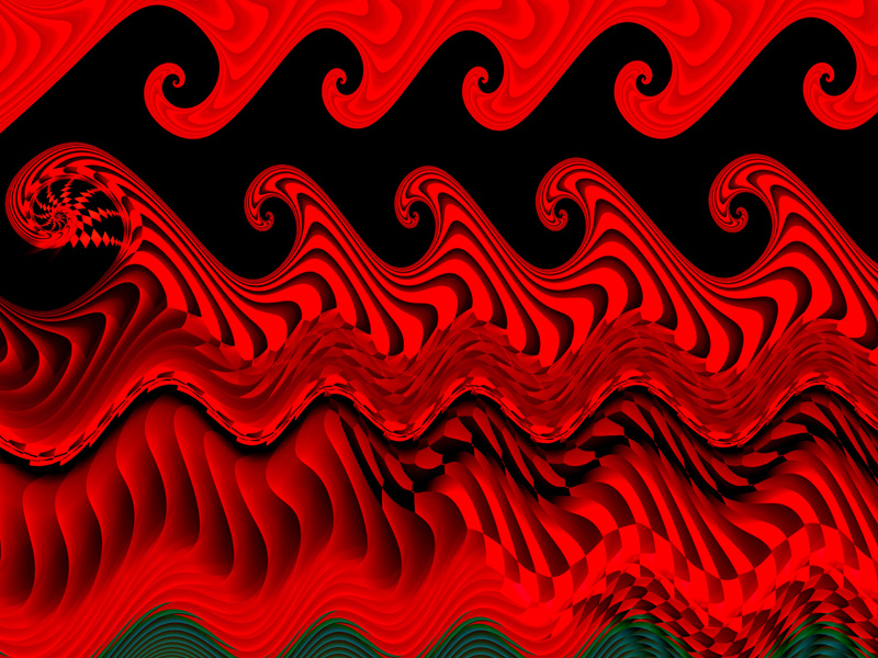 Fractal Art Wallpaper, Zebra Waves