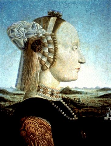 Portrait of Battista Sforza, 1465, Piero della Francesca